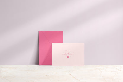 Maid Of Honour Proposal Card – Heart Edition