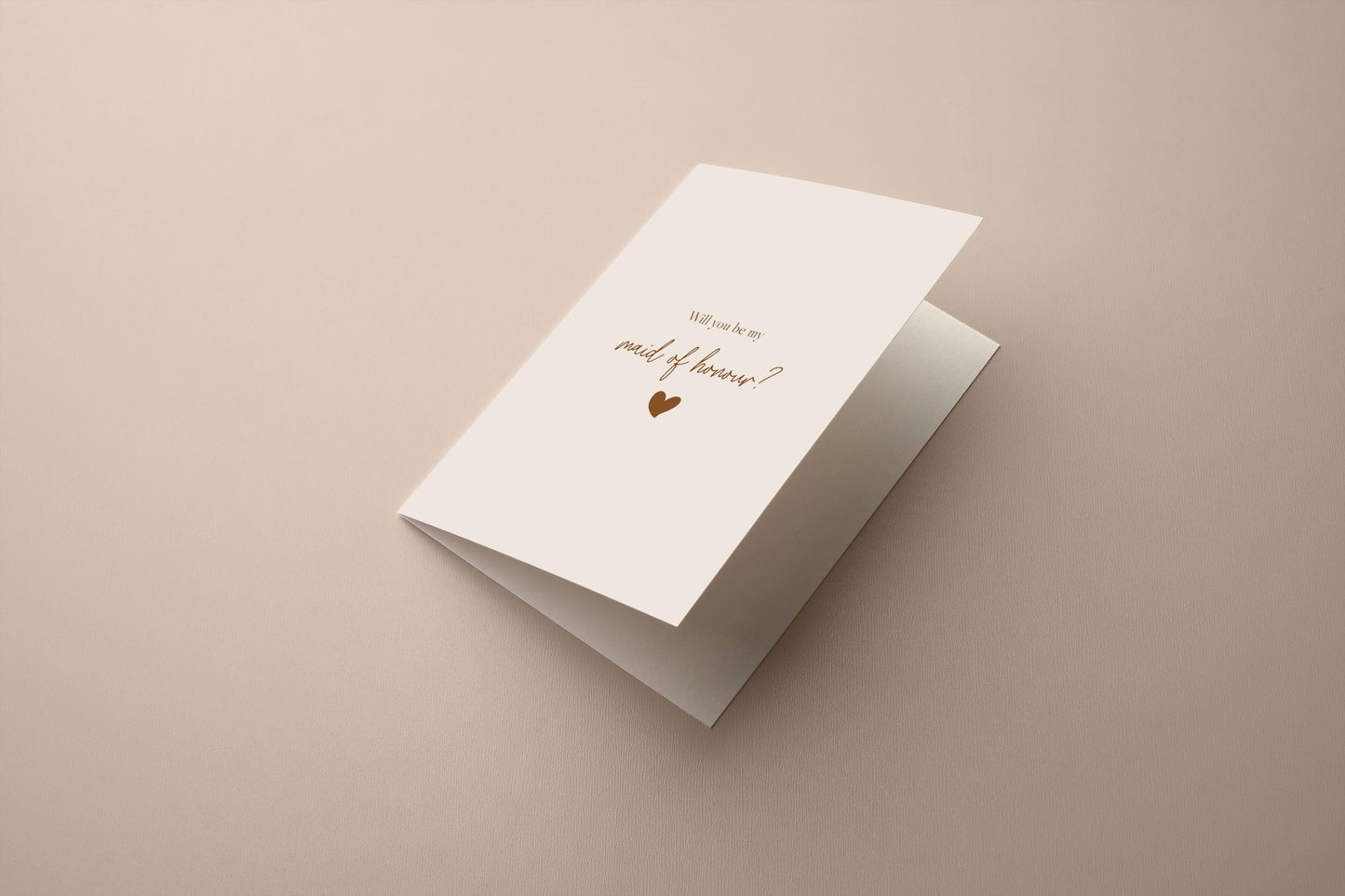 Maid Of Honour Proposal Card – Heart Edition