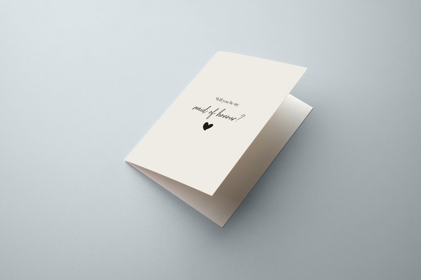 Maid Of Honour Proposal Card – Heart Edition