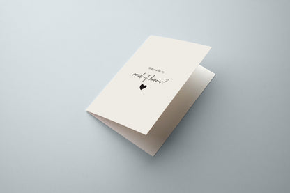Maid Of Honour Proposal Card – Heart Edition