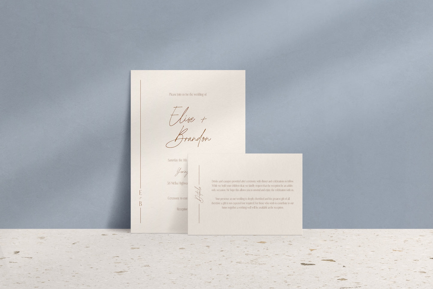 Lined With Love Invitation Suite