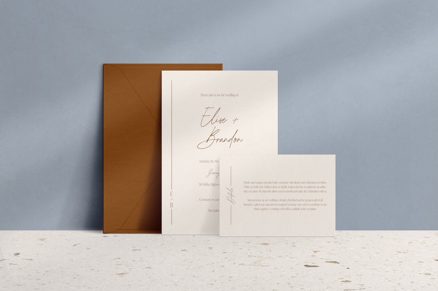 Lined With Love Invitation Suite
