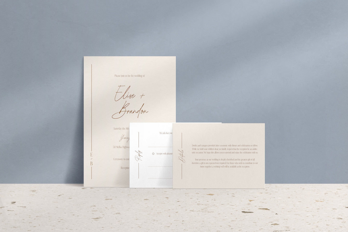 Lined With Love Invitation Suite