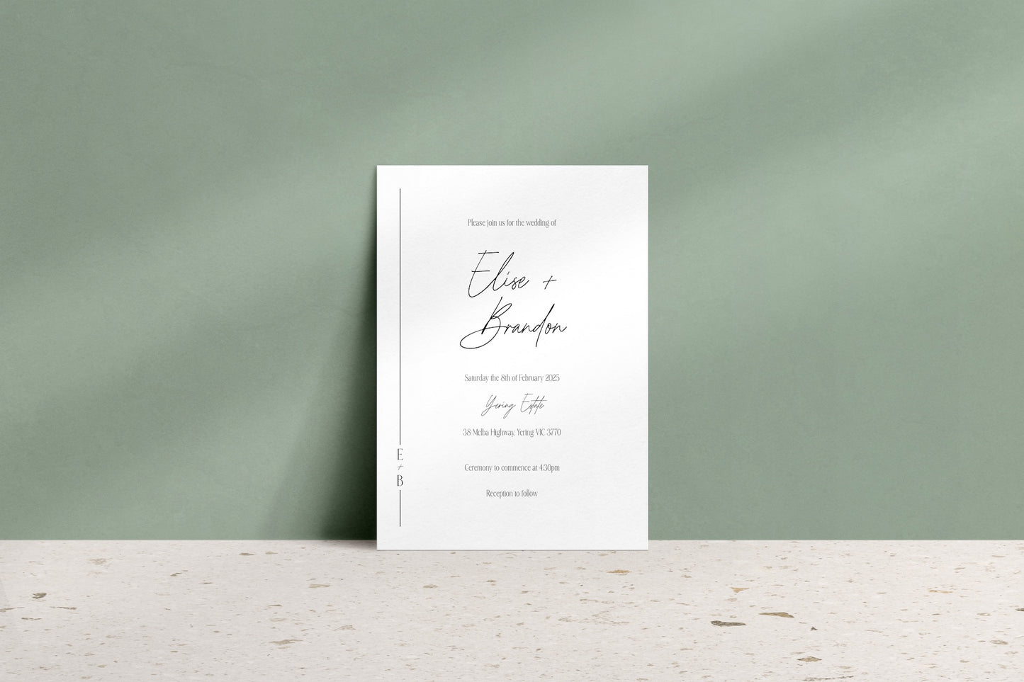 Lined With Love Invitation Suite