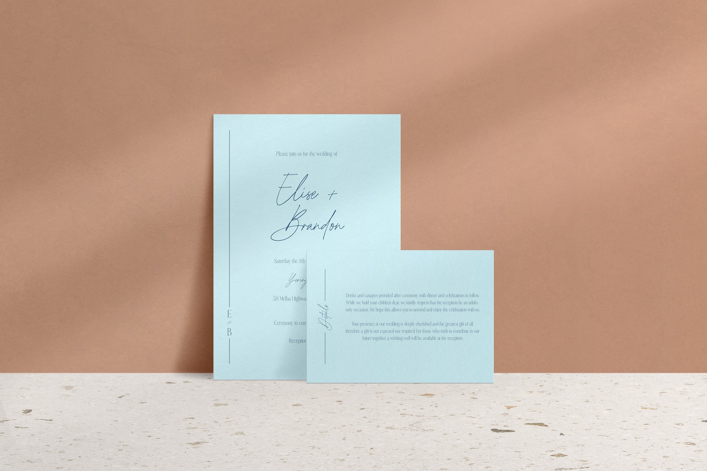 Lined With Love Invitation Suite