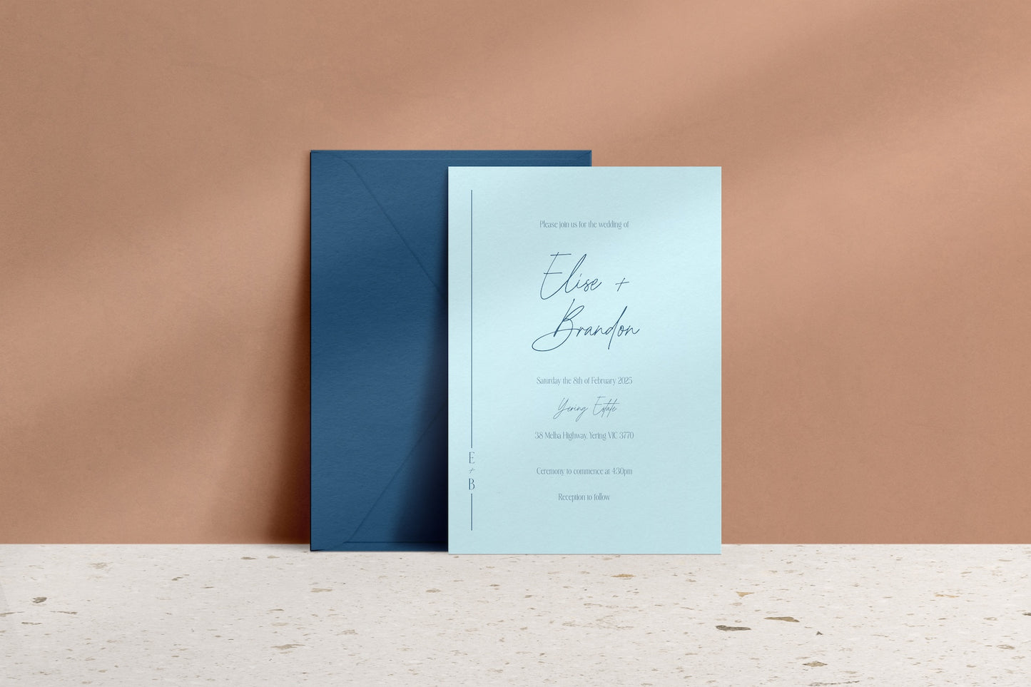 Lined With Love Invitation Suite