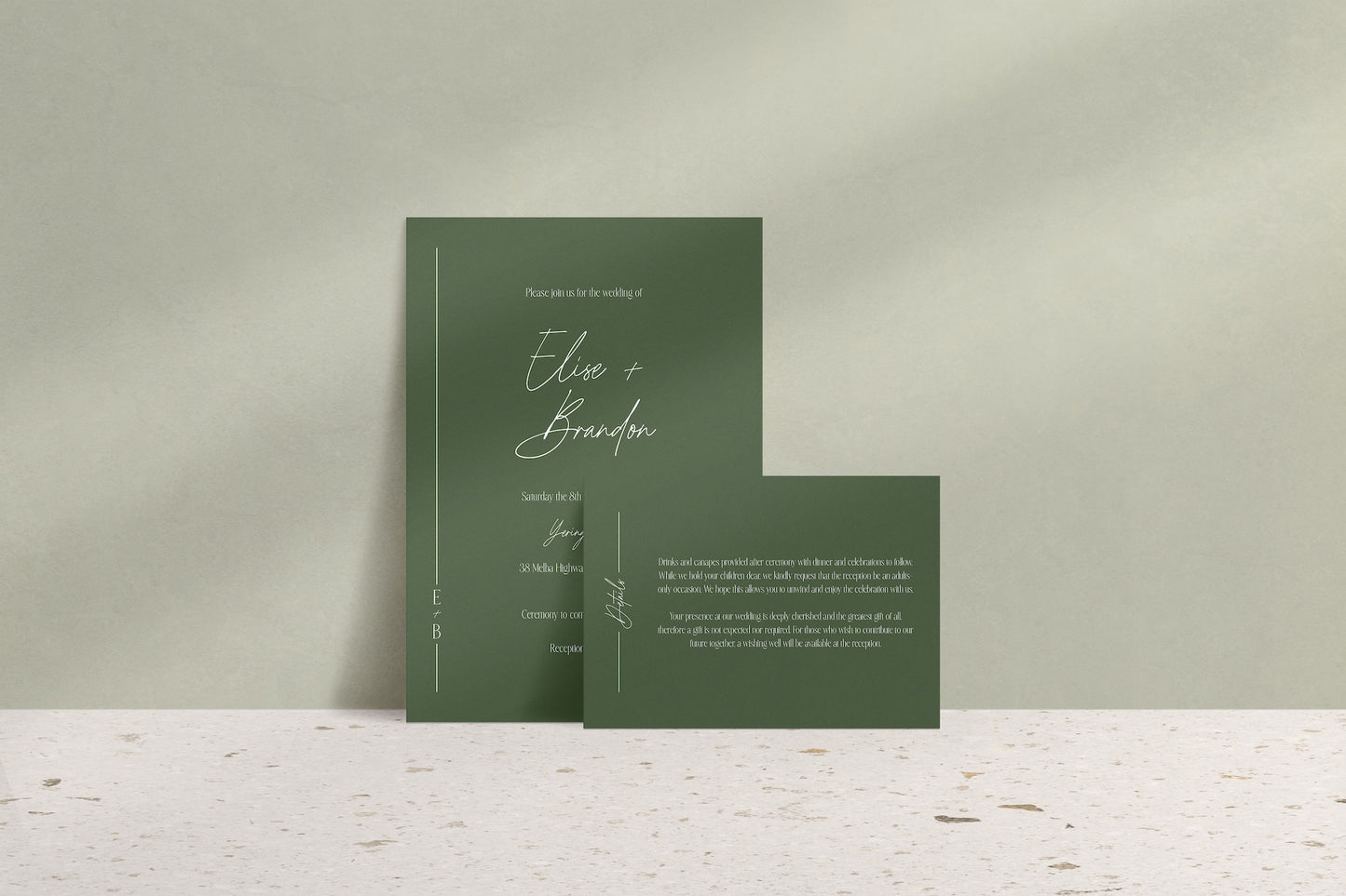 Lined With Love Invitation Suite