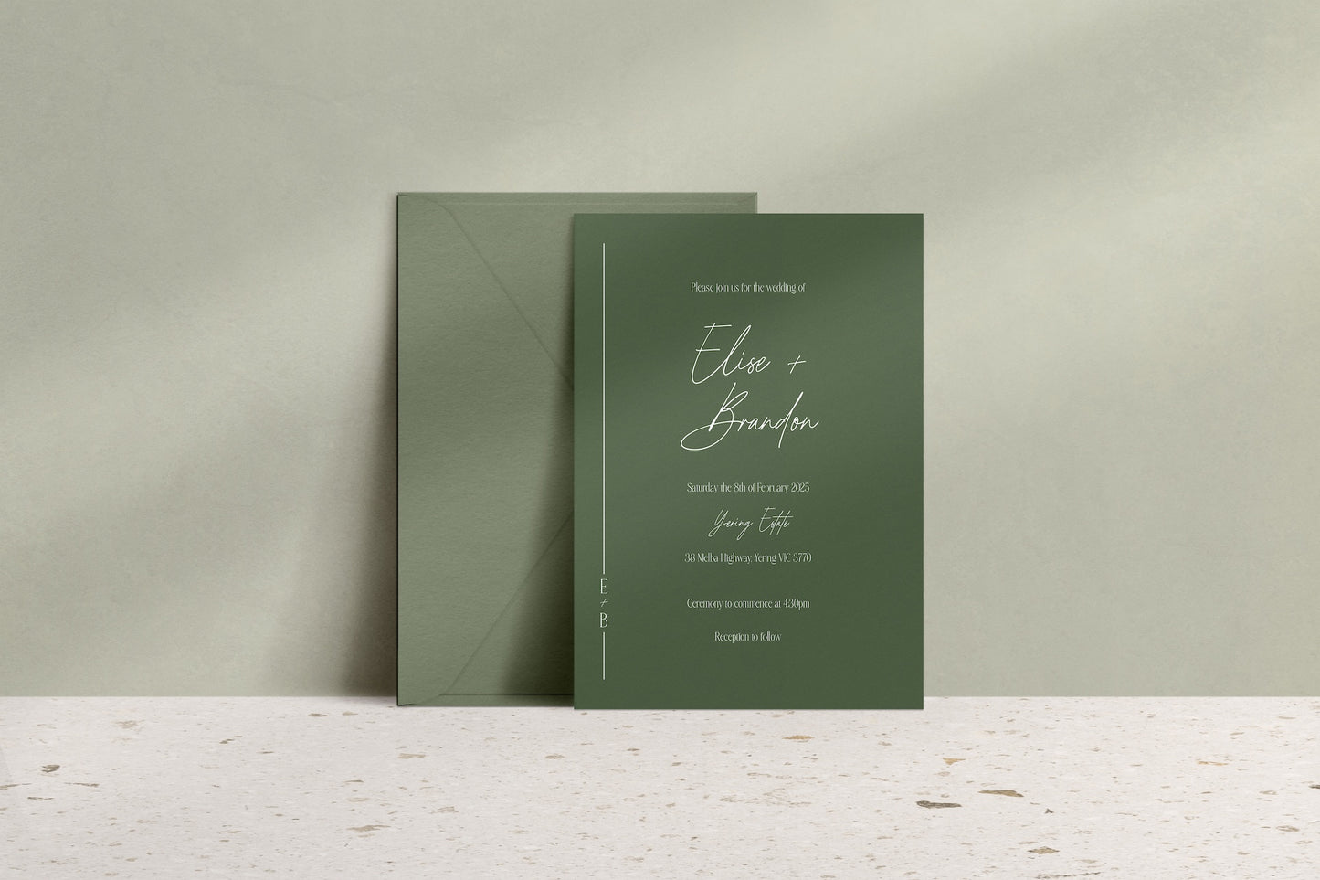 Lined With Love Invitation Suite