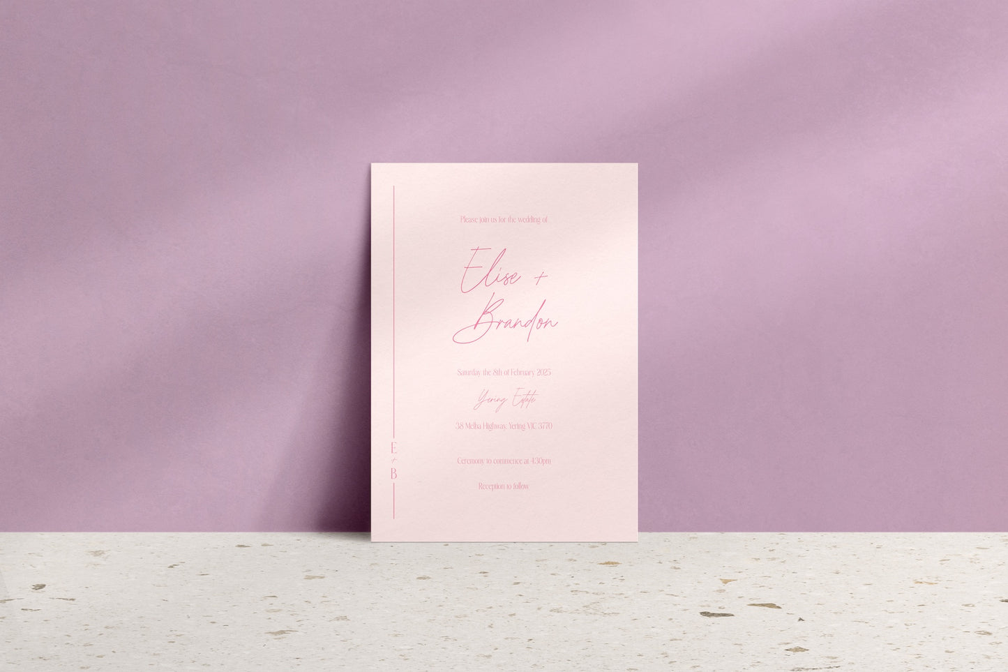 Lined With Love Invitation Suite