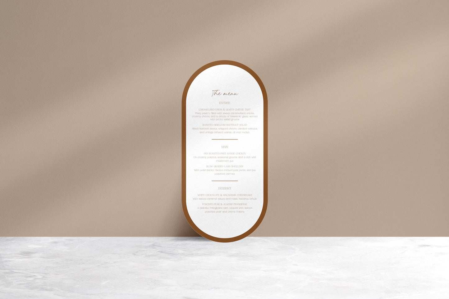 Pick Of The Bunch Printed Menu