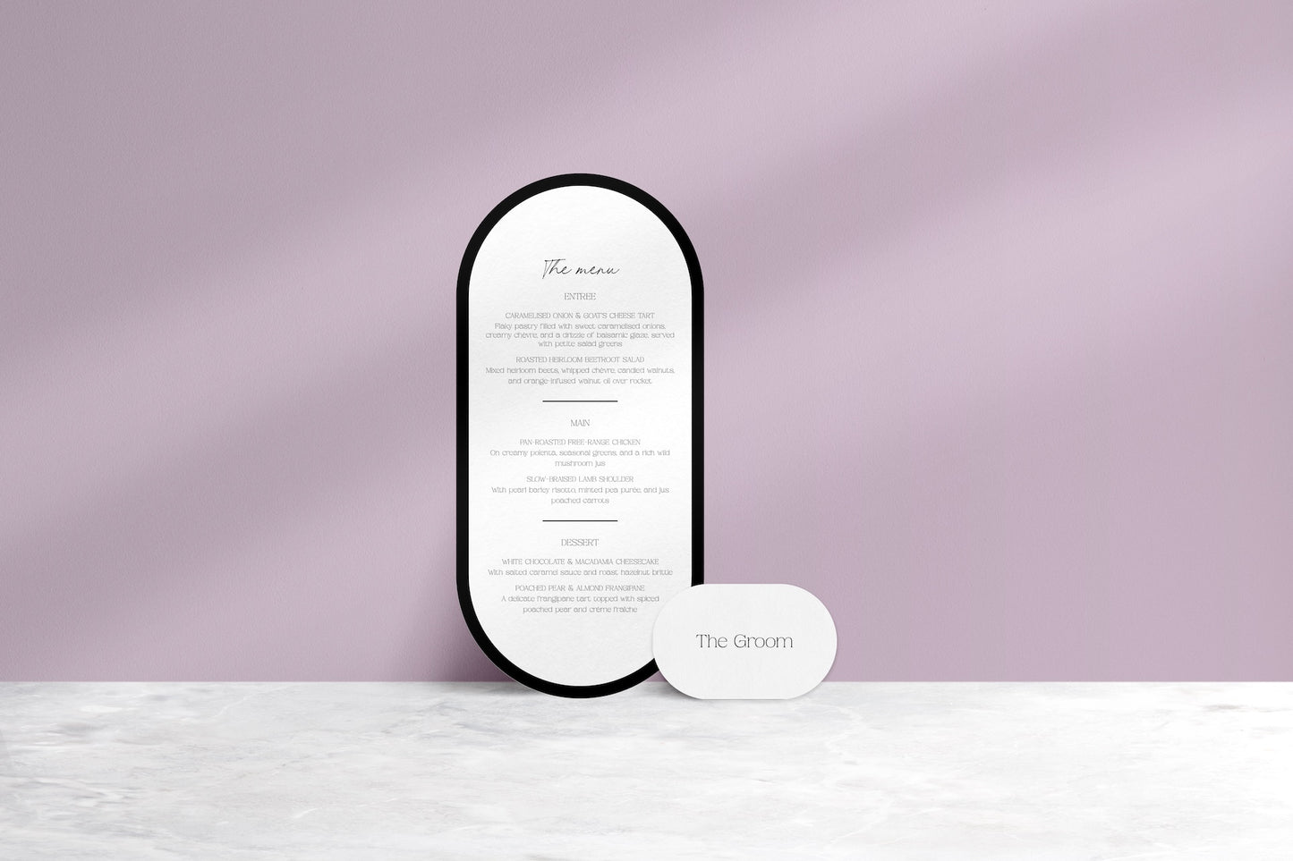 Pick Of The Bunch Menu & Place Cards