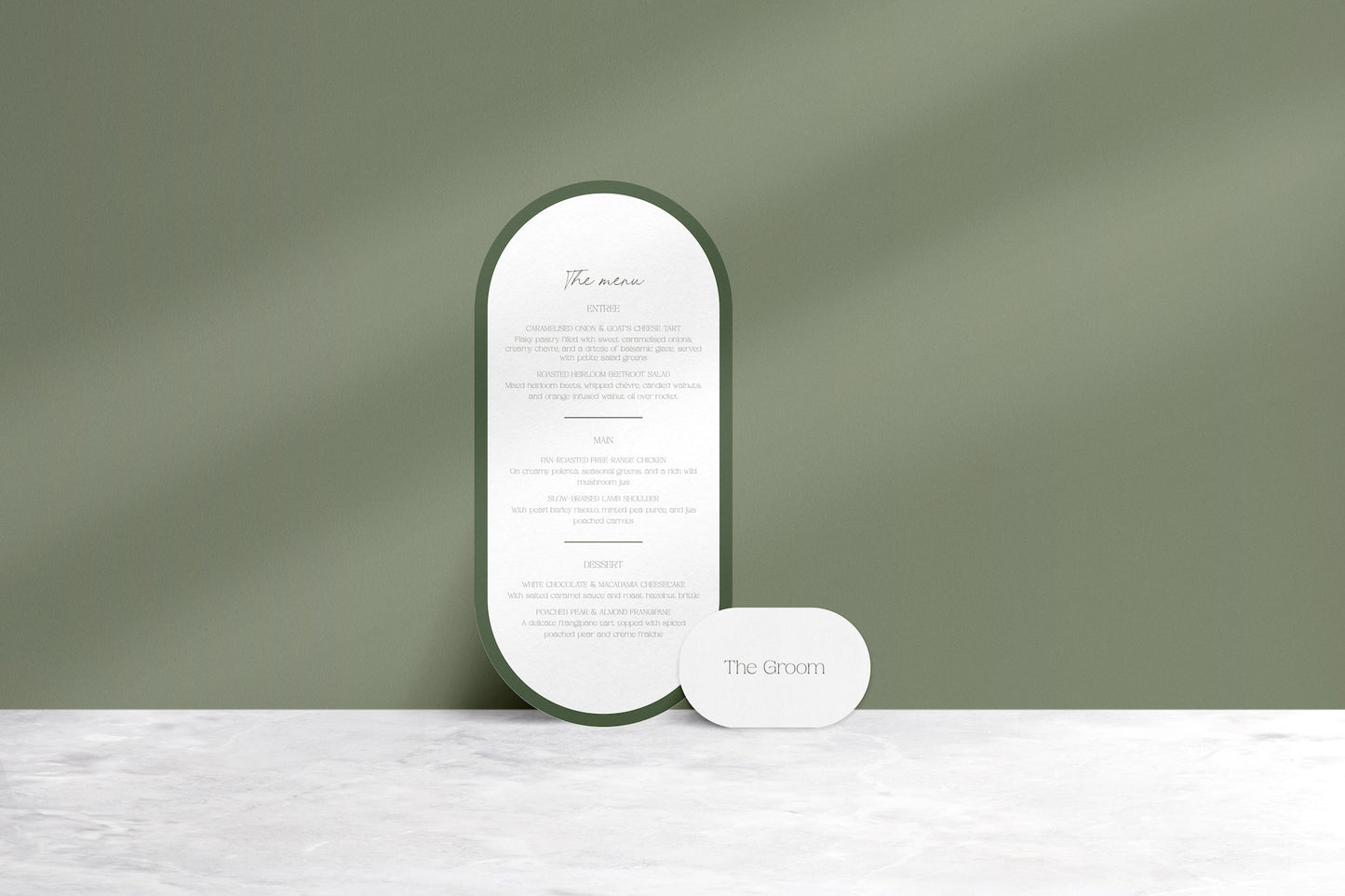 Pick Of The Bunch Menu & Place Cards