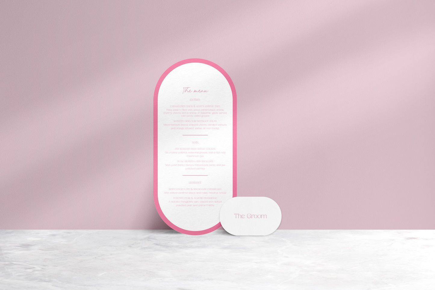 Pick Of The Bunch Menu & Place Cards