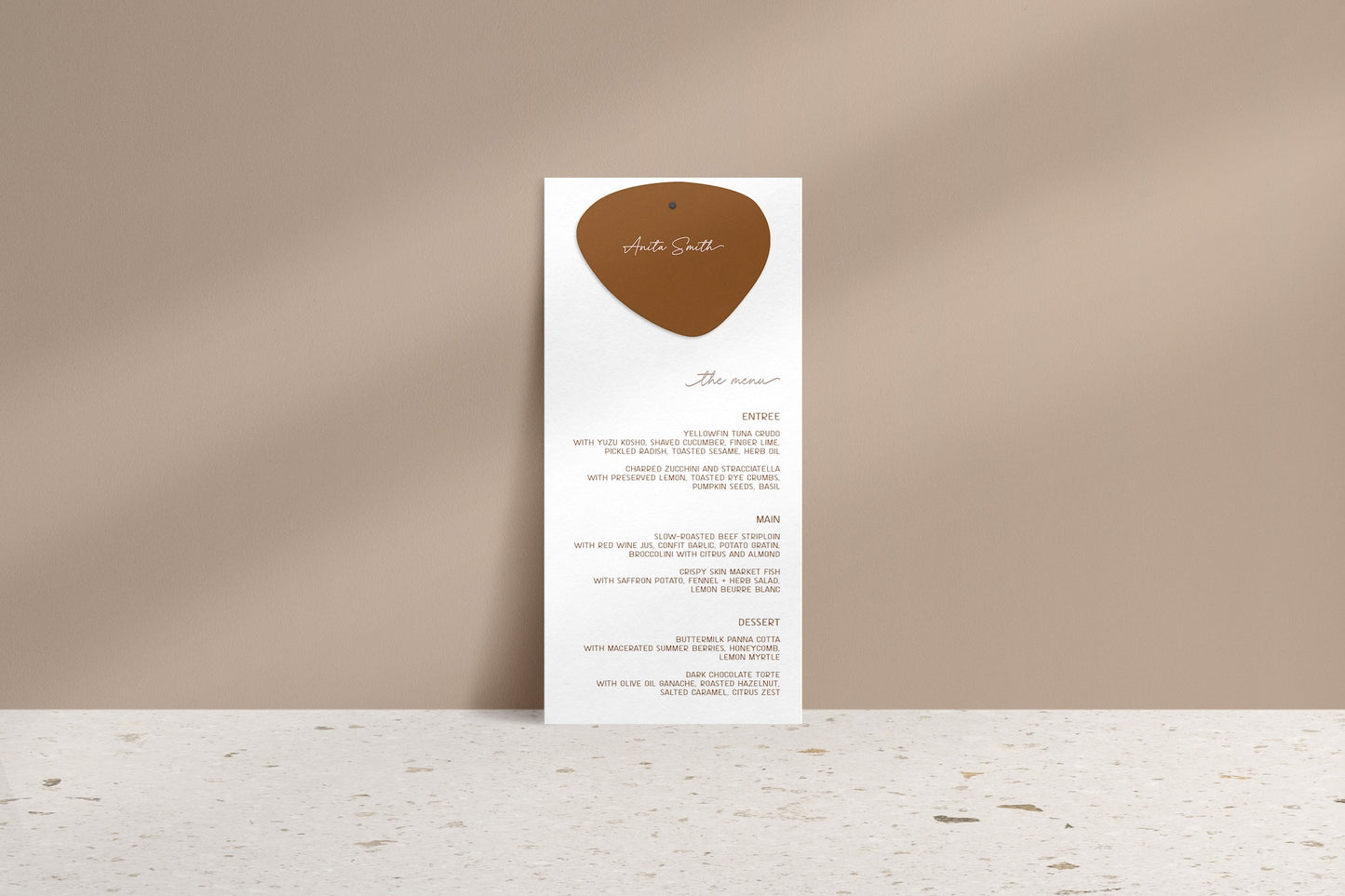 Soft Radiance Menu & Place Cards