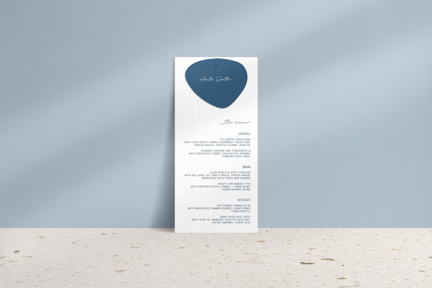 Soft Radiance Menu & Place Cards