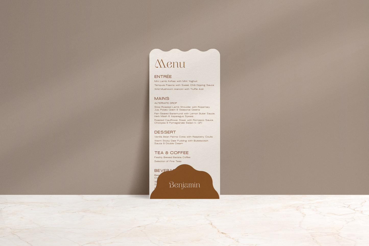 The Ripple Effect Menu & Place Cards
