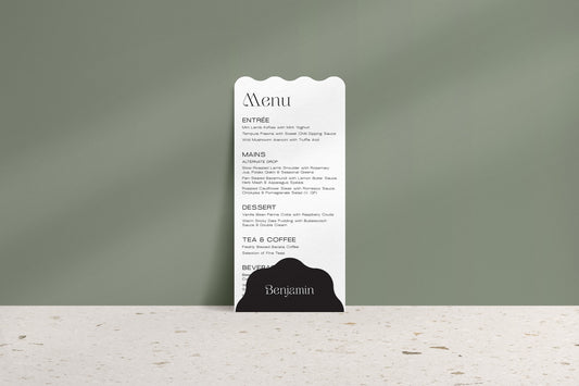 The Ripple Effect Menu & Place Cards