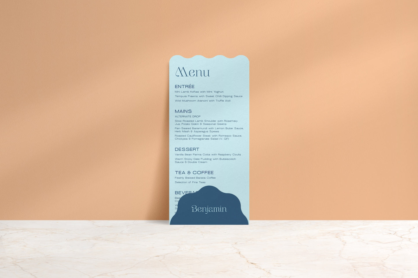 The Ripple Effect Menu & Place Cards