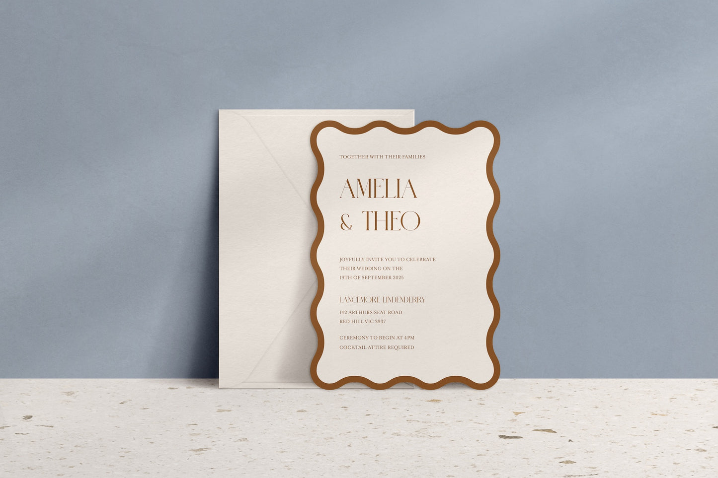 Wavy Baby Invitation Suite