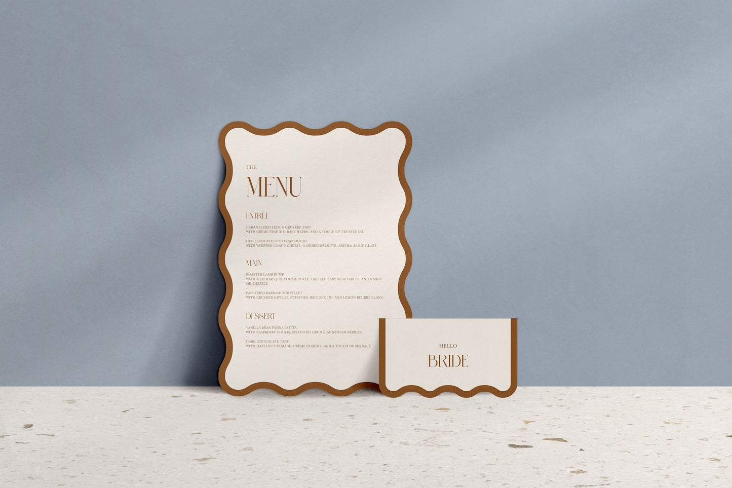 Wavy Baby Menu & Place Cards