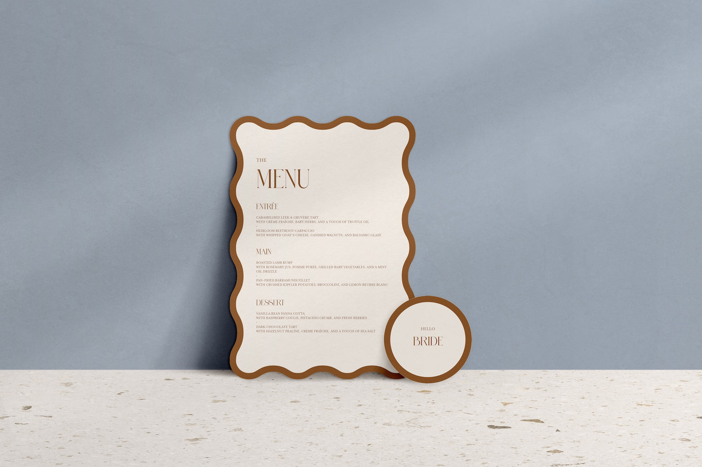 Wavy Baby Menu & Place Cards