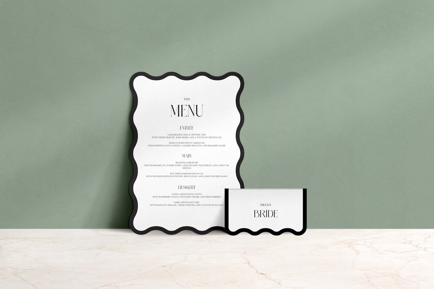 Wavy Baby Menu & Place Cards