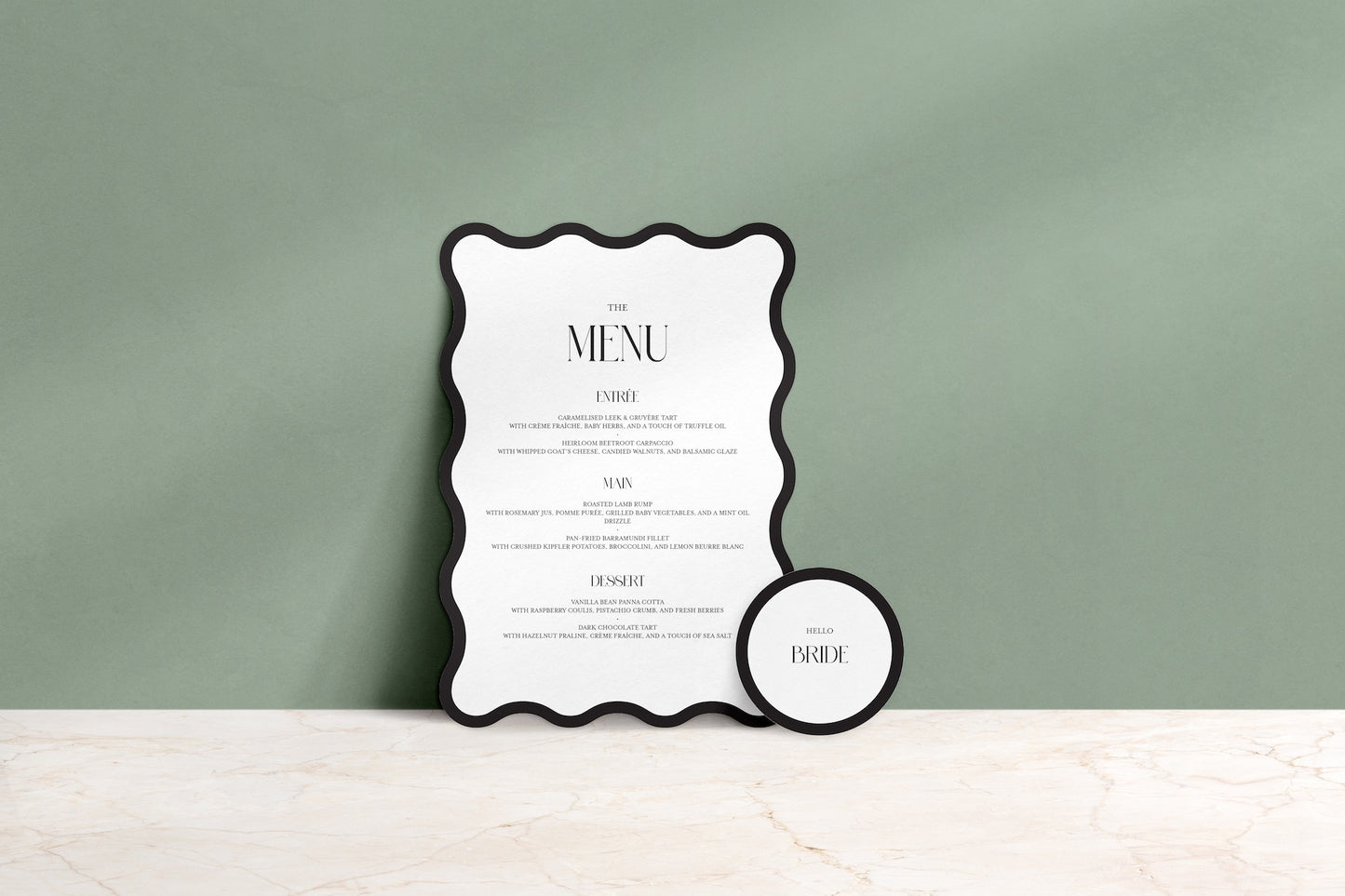 Wavy Baby Menu & Place Cards