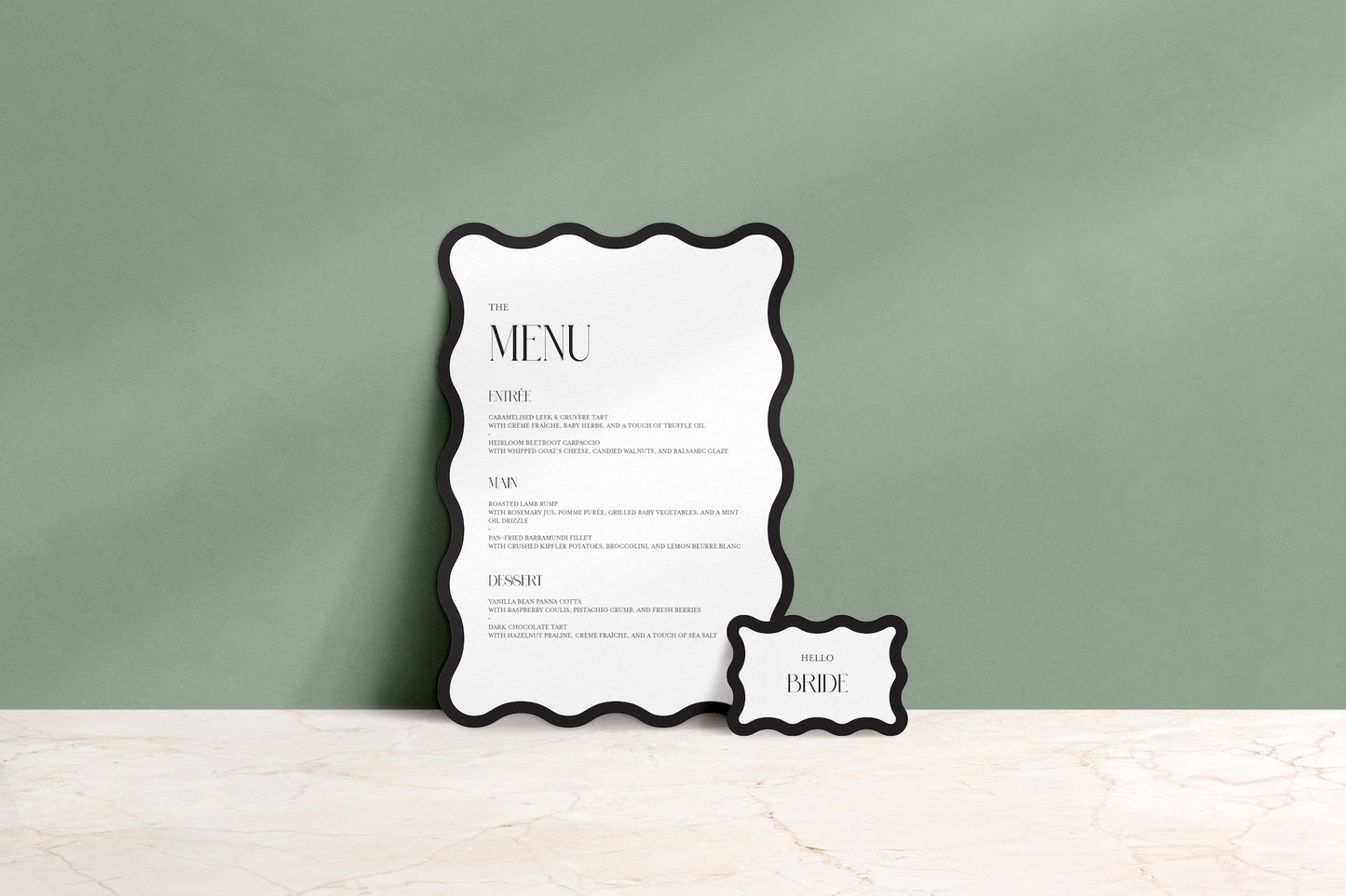 Wavy Baby Menu & Place Cards