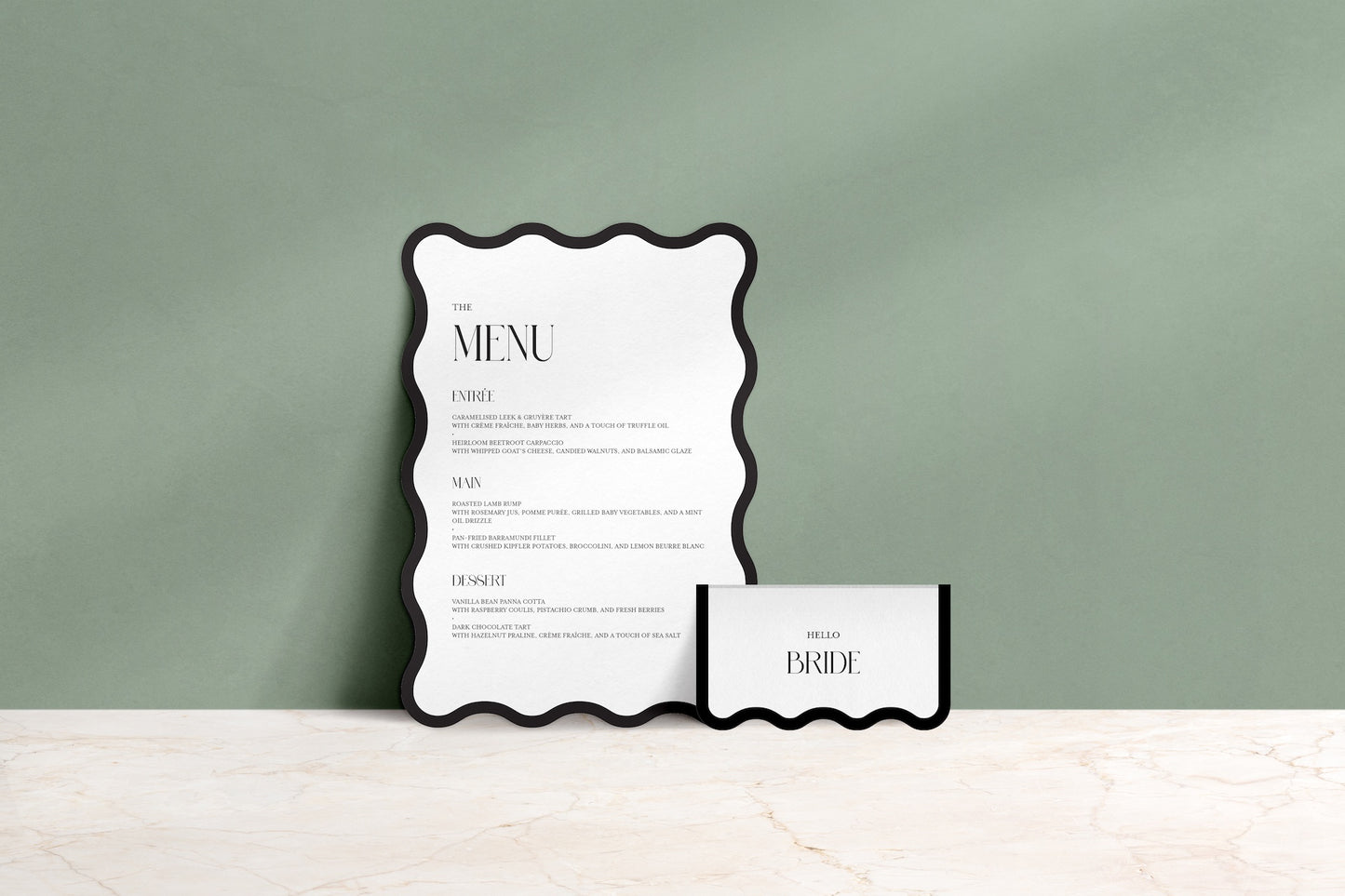 Wavy Baby Menu & Place Cards