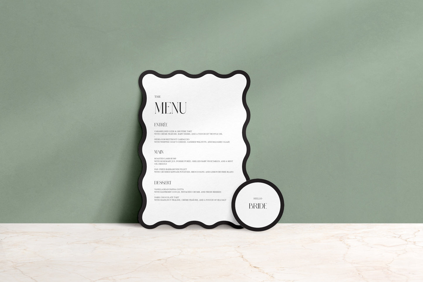 Wavy Baby Menu & Place Cards