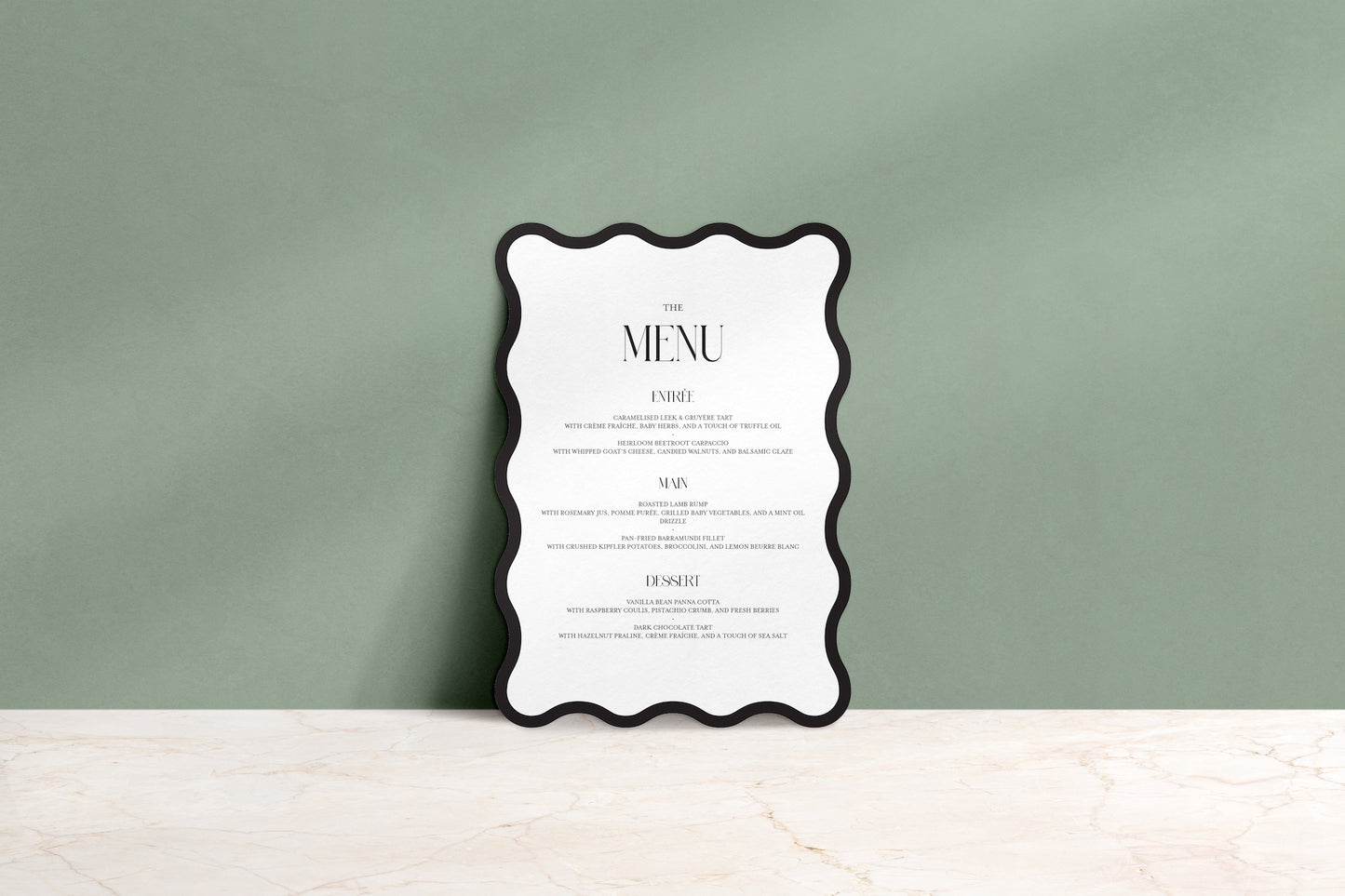 Wavy Baby Menu & Place Cards