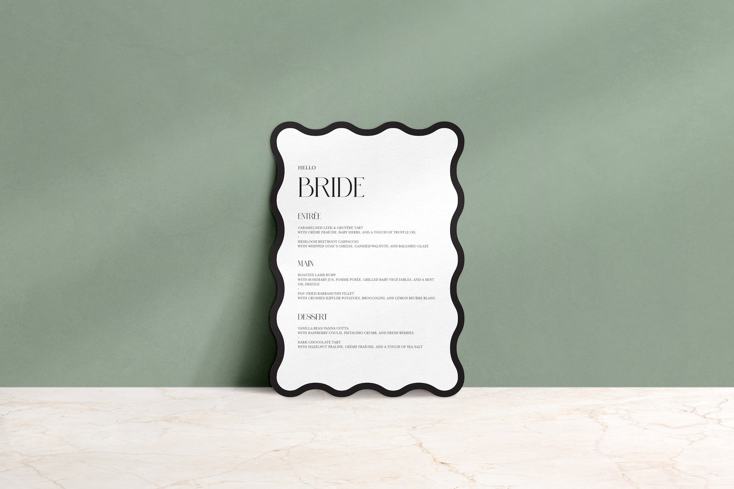 Wavy Baby Menu & Place Cards