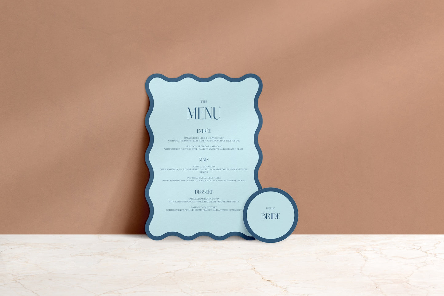Wavy Baby Menu & Place Cards