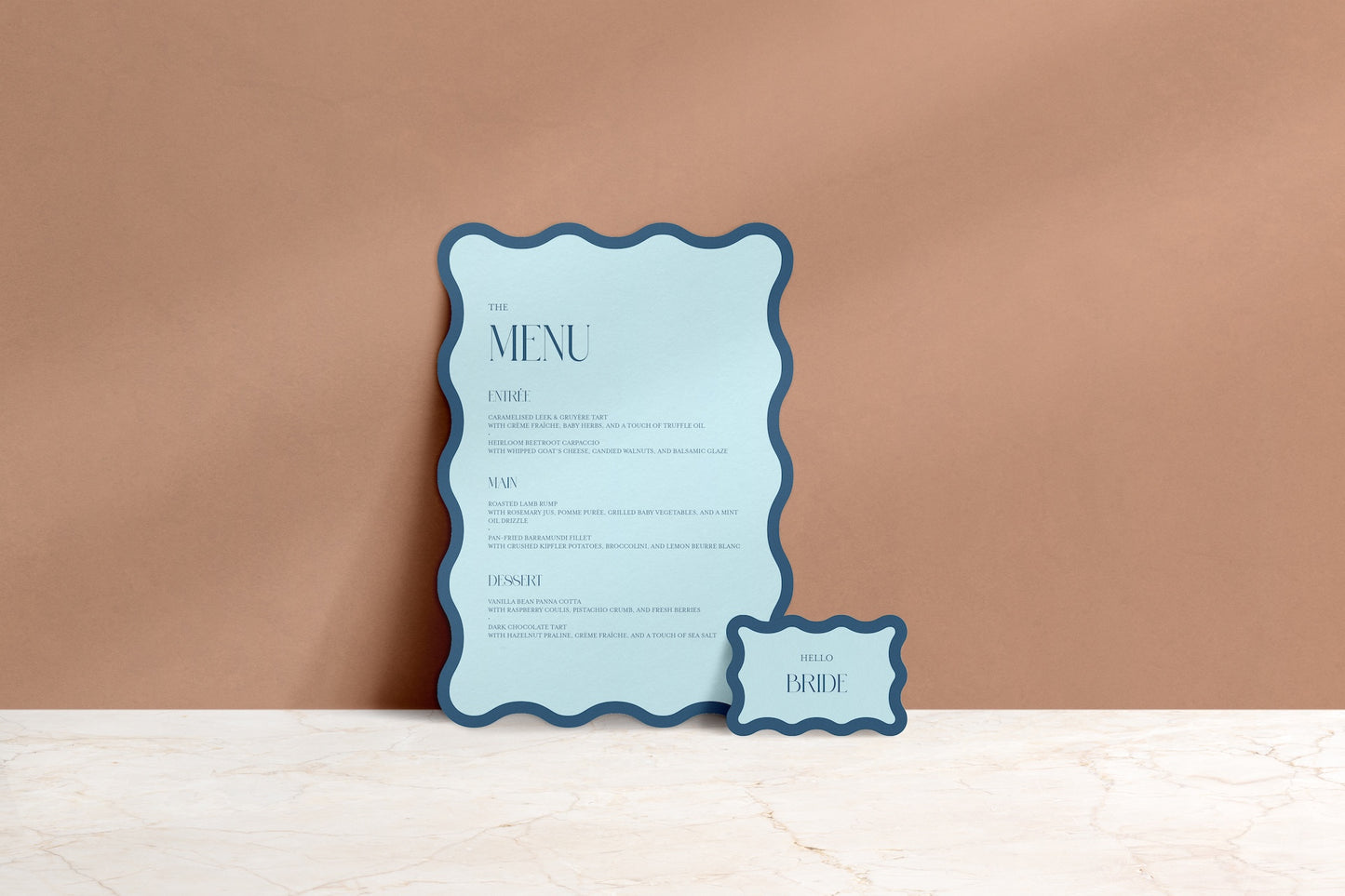 Wavy Baby Menu & Place Cards