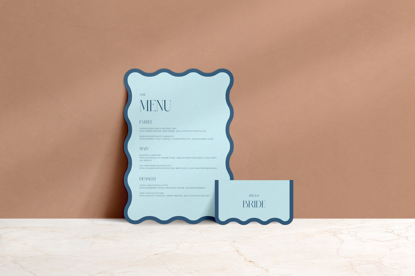 Wavy Baby Menu & Place Cards