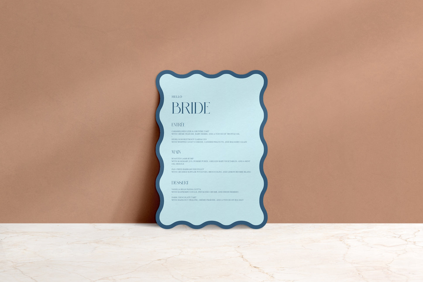 Wavy Baby Menu & Place Cards