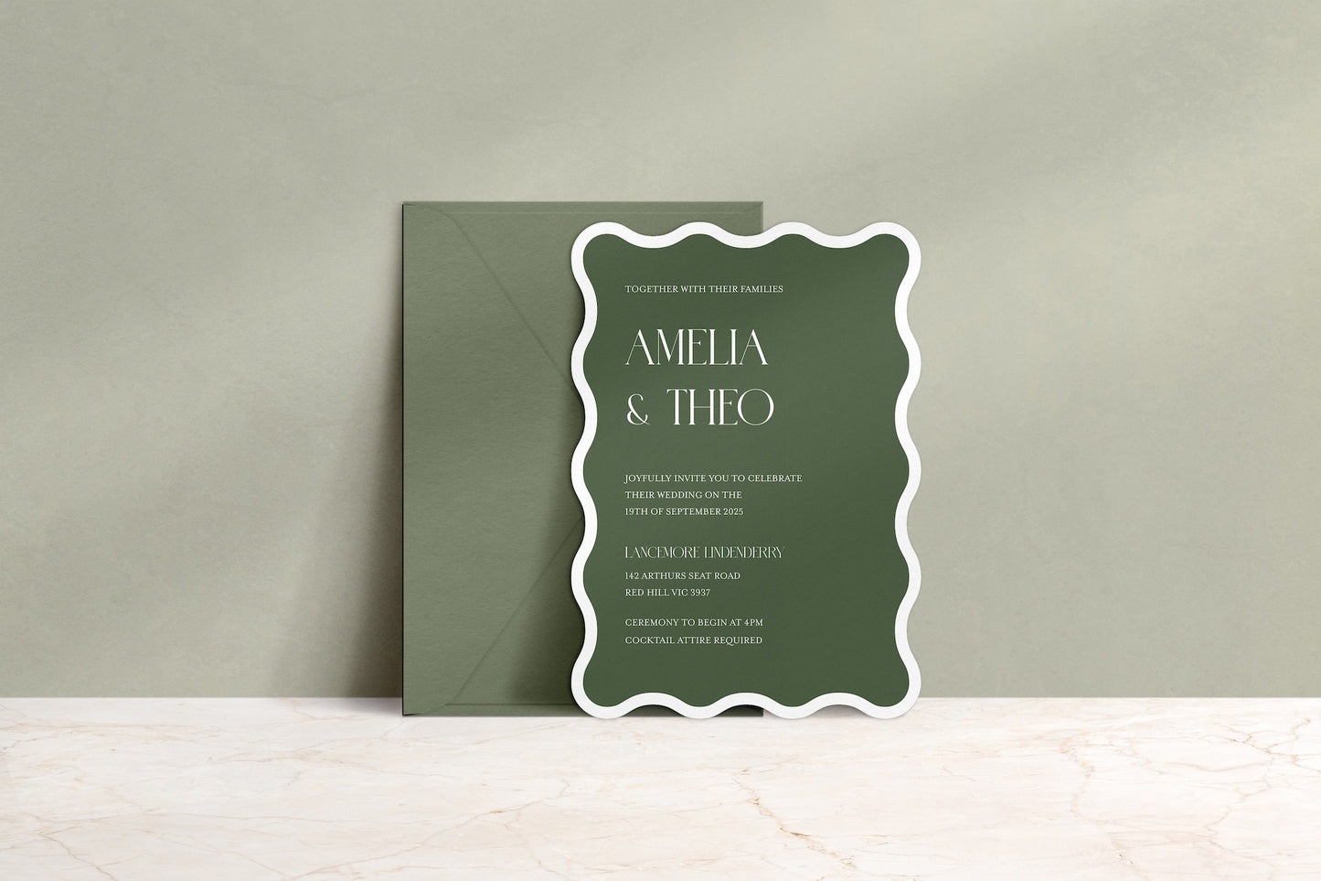 Wavy Baby Invitation Suite