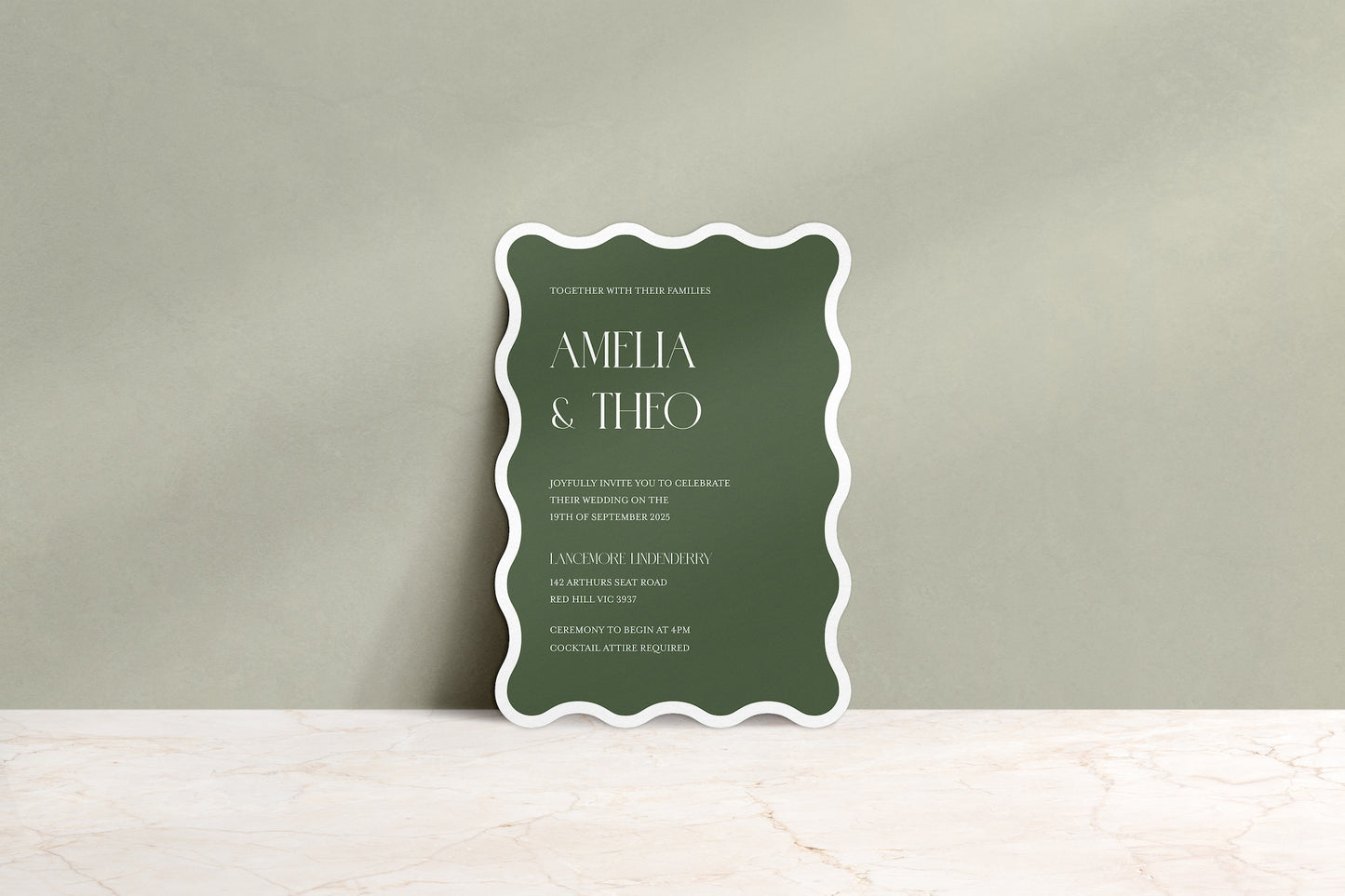 Wavy Baby Invitation Suite