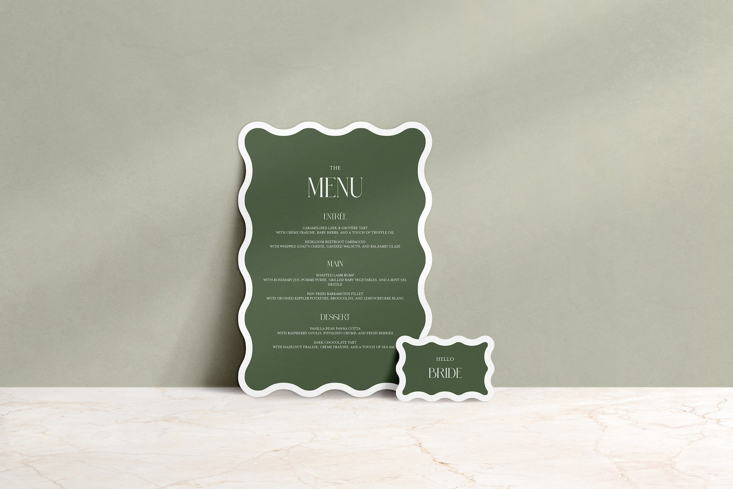 Wavy Baby Menu & Place Cards
