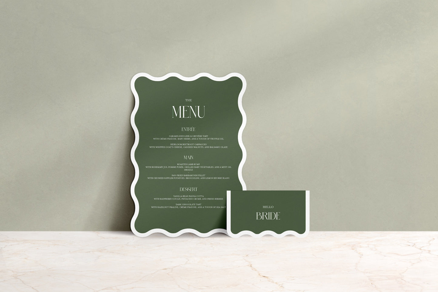 Wavy Baby Menu & Place Cards