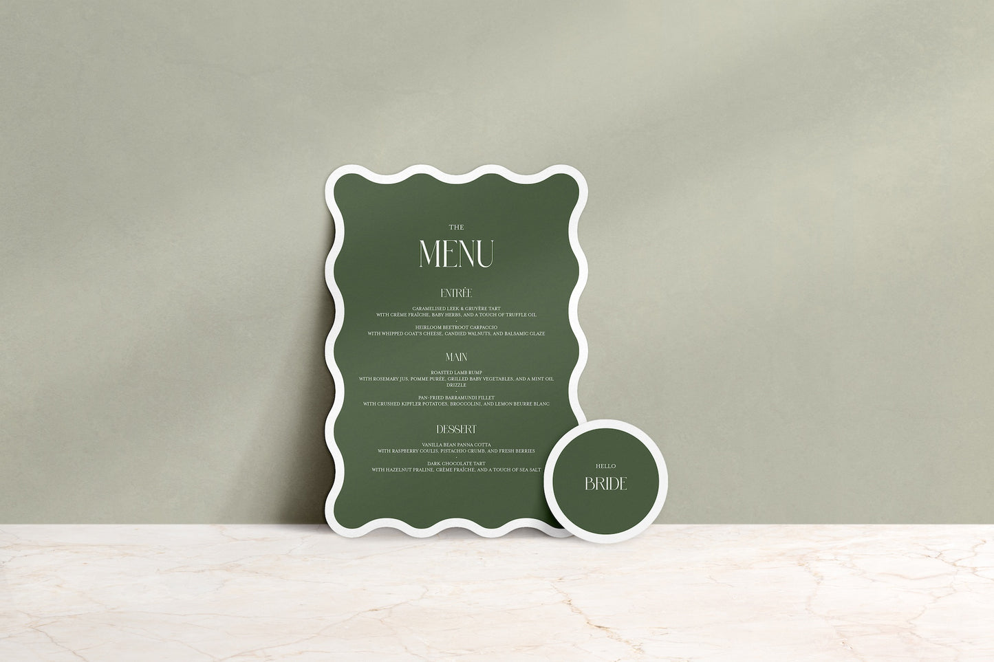 Wavy Baby Menu & Place Cards