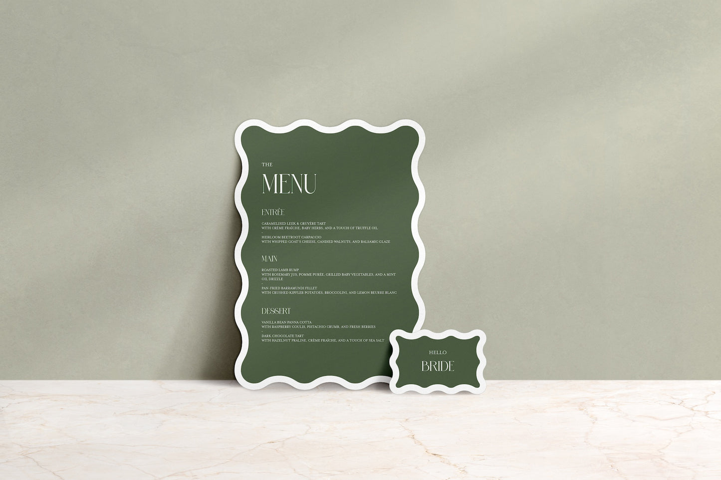 Wavy Baby Menu & Place Cards