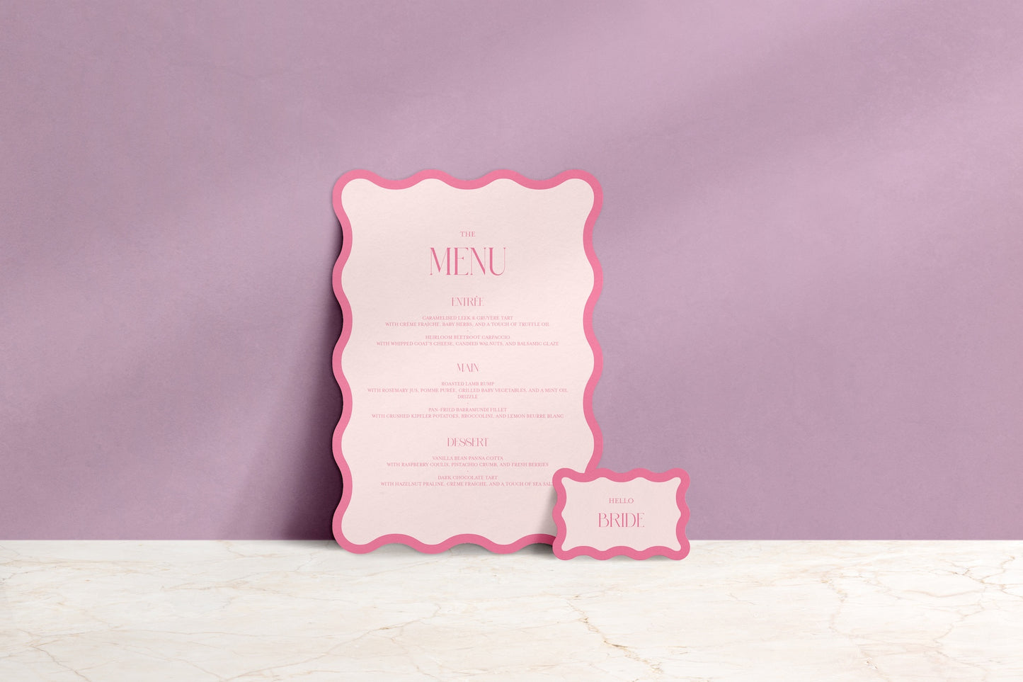 Wavy Baby Menu & Place Cards