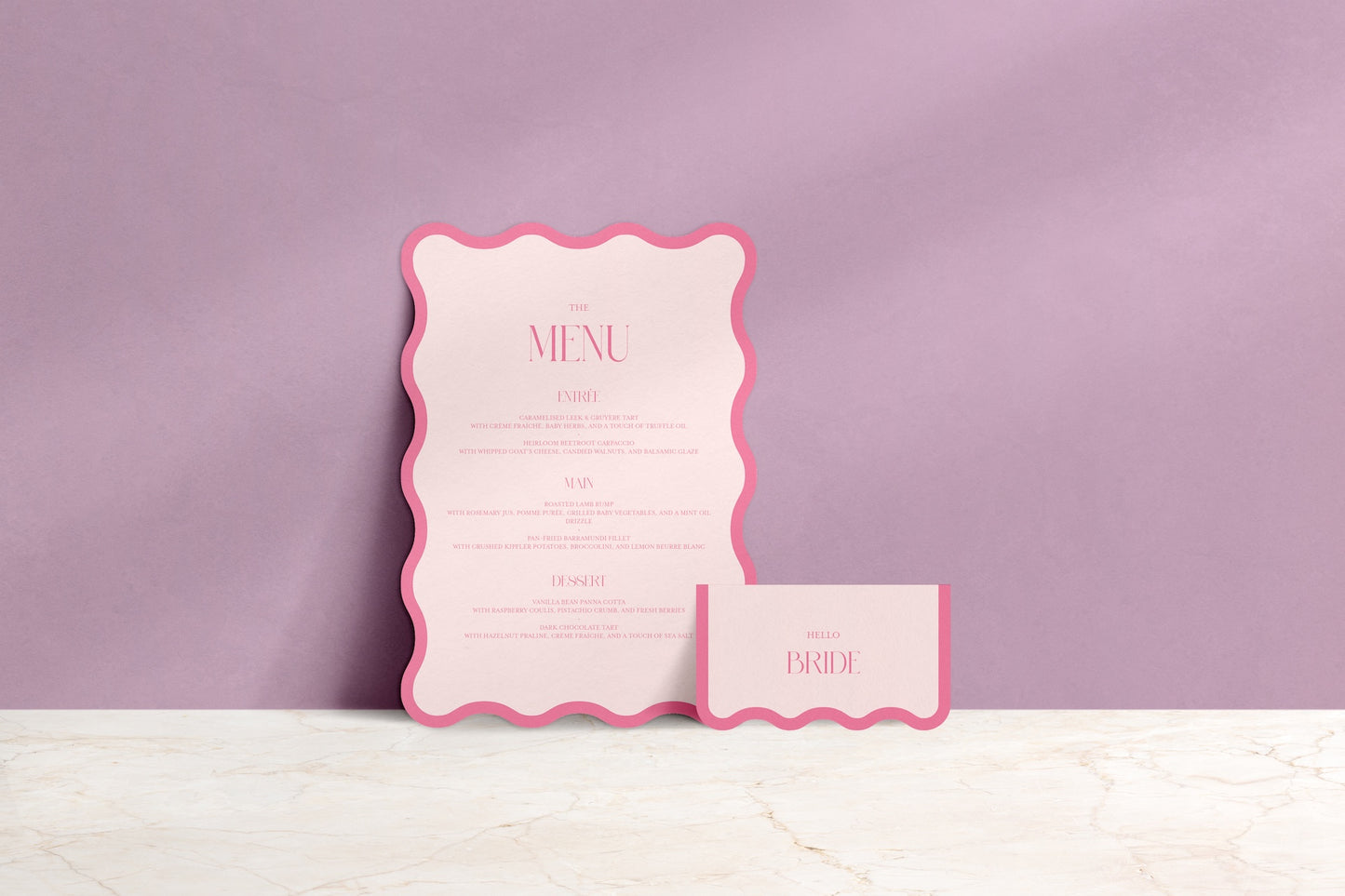 Wavy Baby Menu & Place Cards
