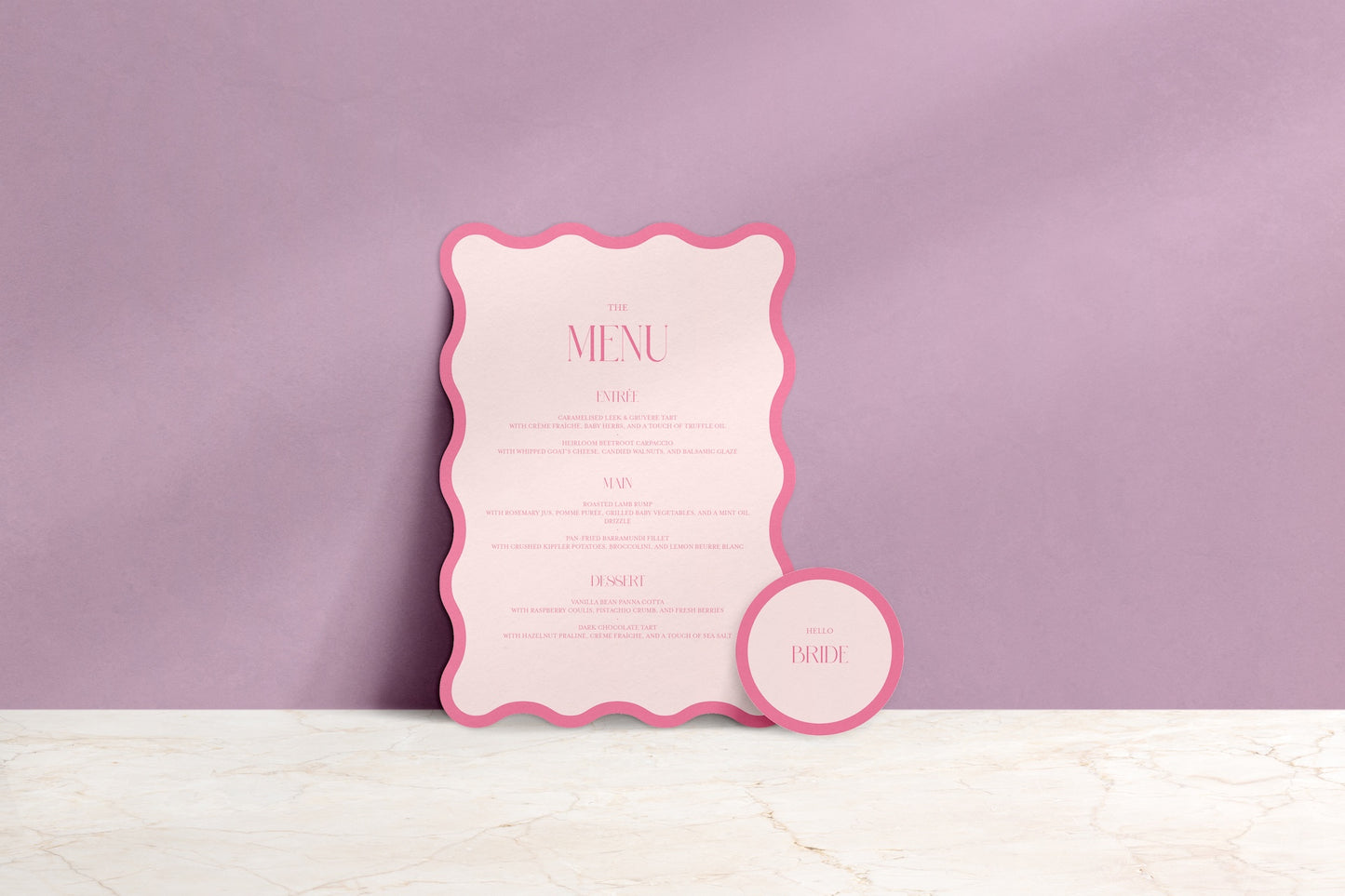 Wavy Baby Menu & Place Cards