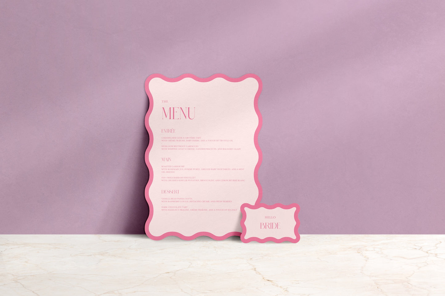Wavy Baby Menu & Place Cards