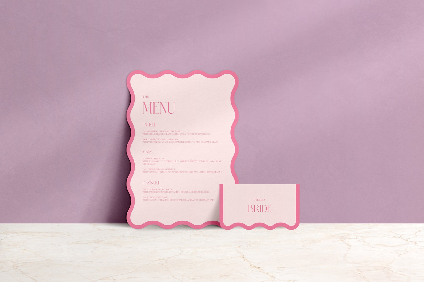 Wavy Baby Menu & Place Cards