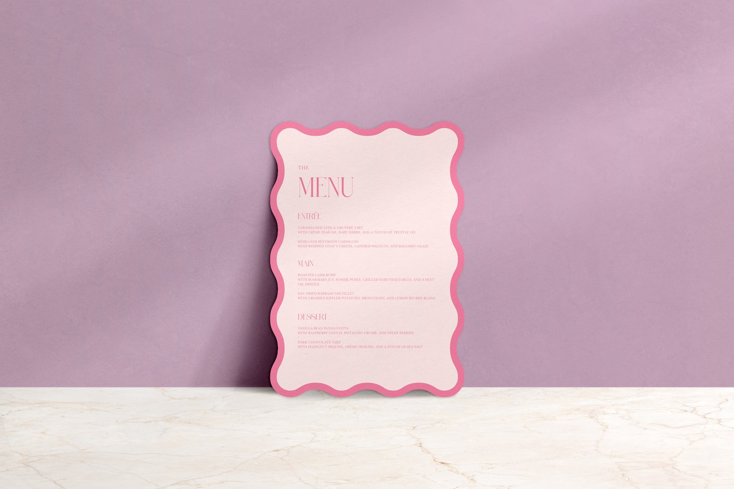 Wavy Baby Menu & Place Cards