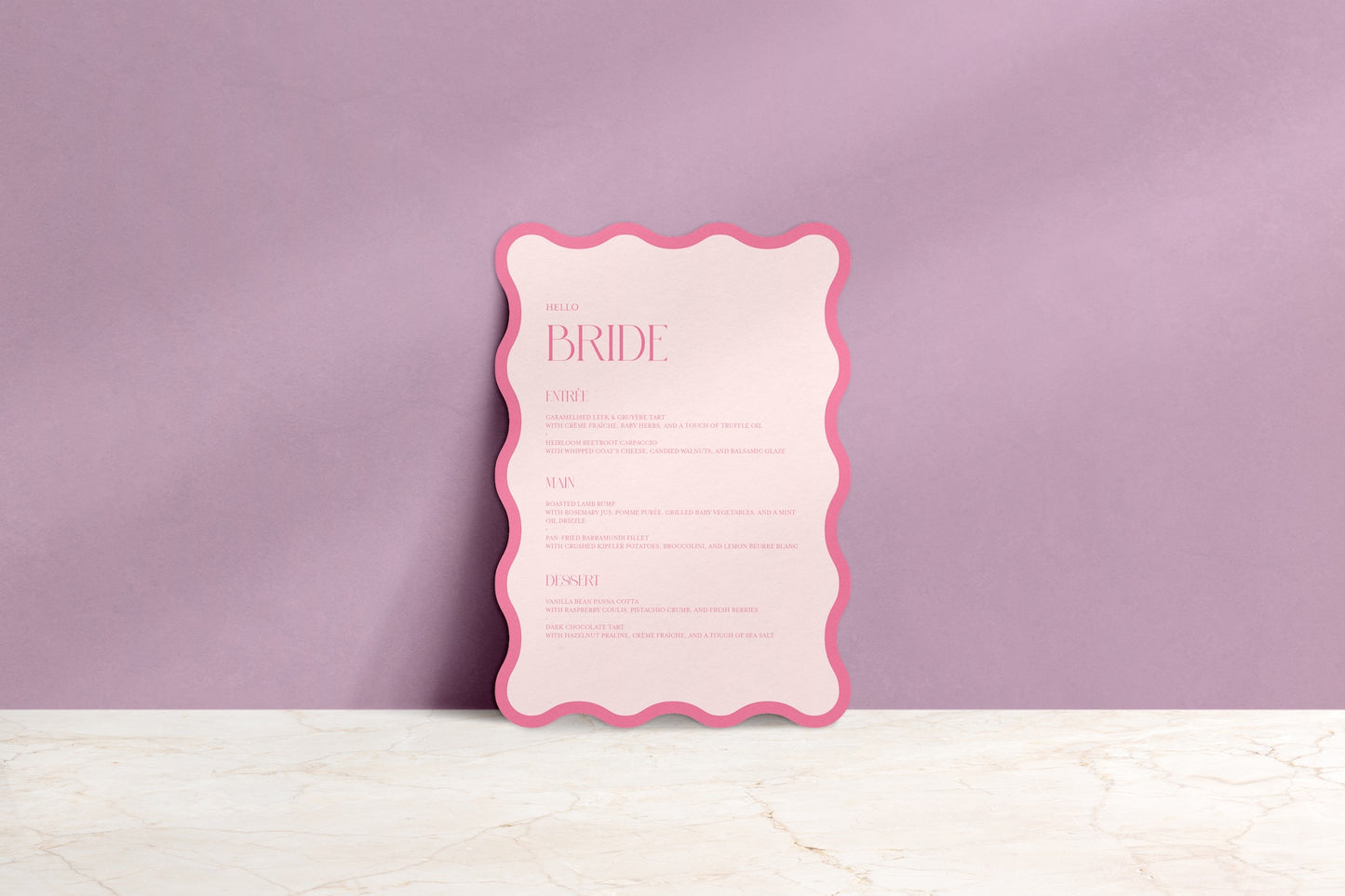 Wavy Baby Menu & Place Cards