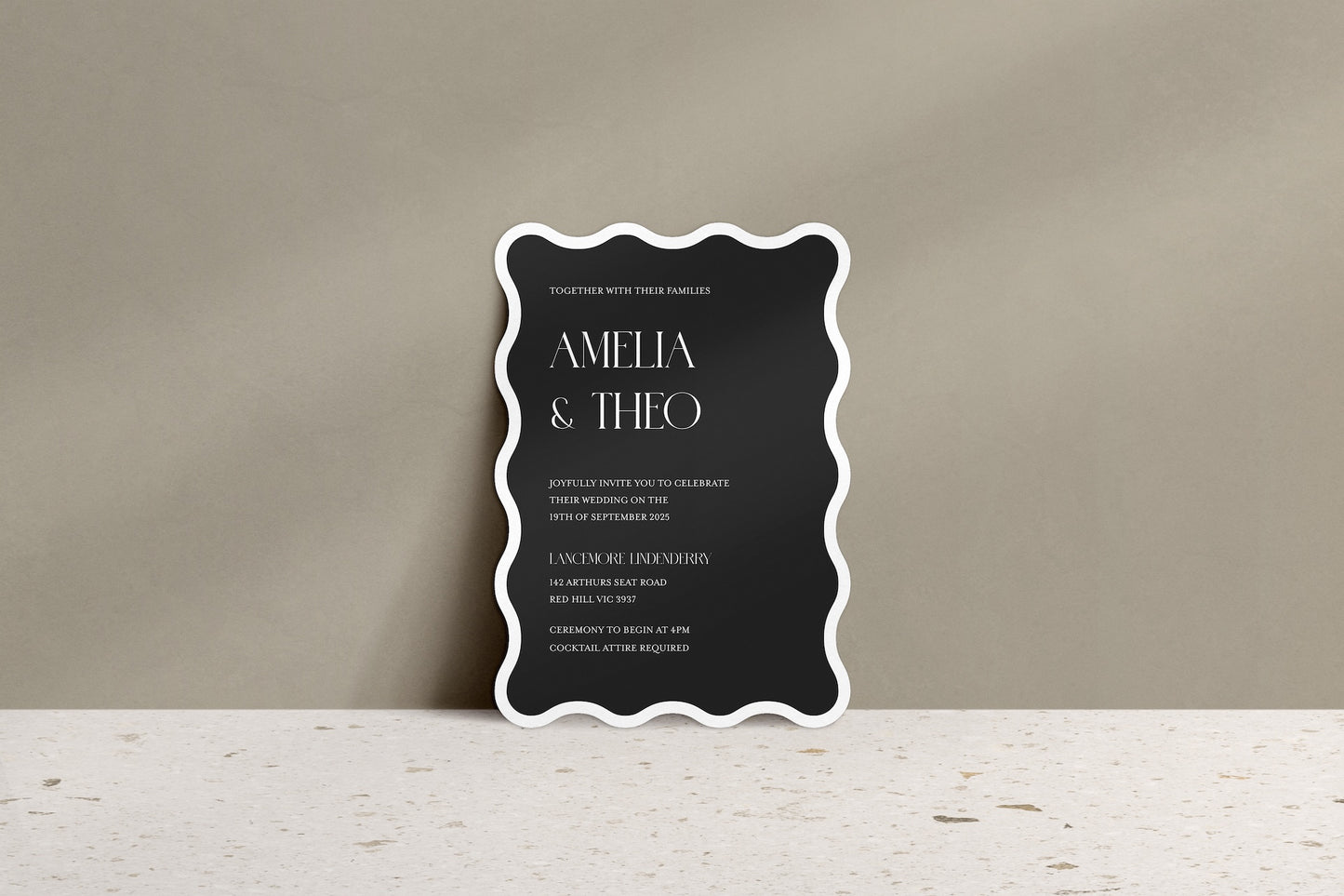 Wavy Baby Invitation Suite